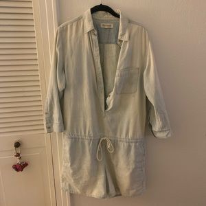 Madewell Chambray Romper - M
